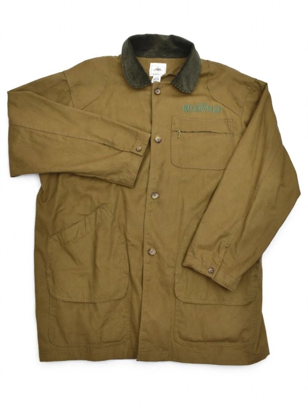 Vintage The River Wild 1994 Movie Promo Canvas Chore Coat Corduroy Collar